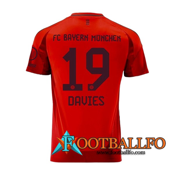 Camisetas De Futbol Bayern Munich (DAVIES #19) 2024/2025 Primera