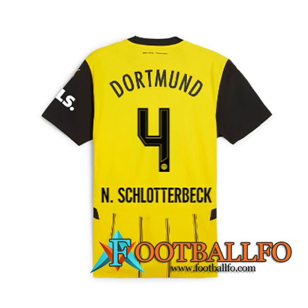 Camisetas De Futbol Dortmund BVB (N.SCHLOTTERBECK #4) 2024/2025 Primera