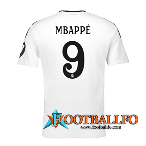 Camisetas De Futbol Real Madrid (Mbappé #9) 2024/2025 Primera