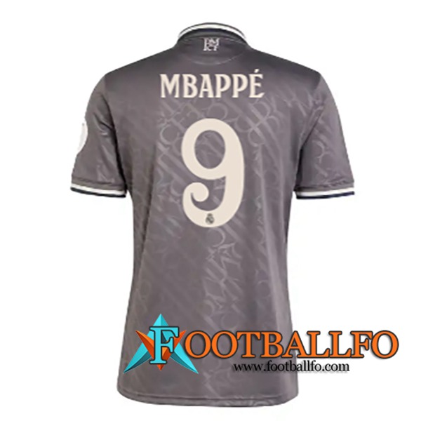 Camisetas De Futbol Real Madrid (Mbappé #9) 2024/2025 Tercera