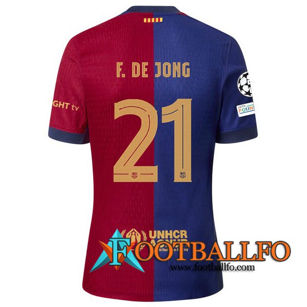 Camisetas De Futbol Barcelona (F. DE JONG #21) 2024/2025 Primera