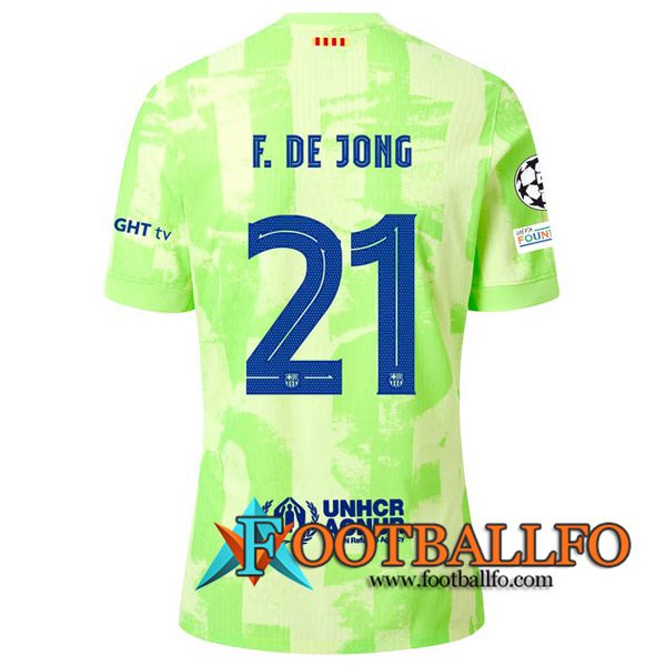 Camisetas De Futbol Barcelona (F. DE JONG #21) 2024/2025 Tercera