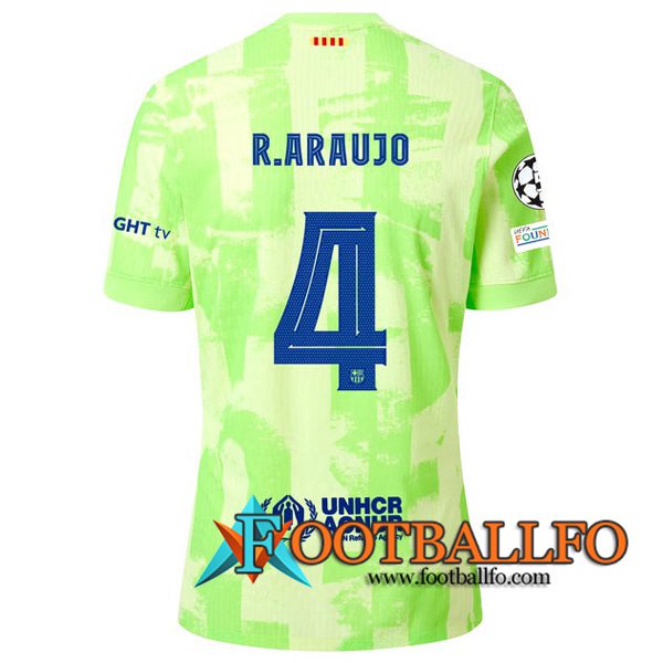 Camisetas De Futbol Barcelona (R. ARAUJO #4) 2024/2025 Tercera