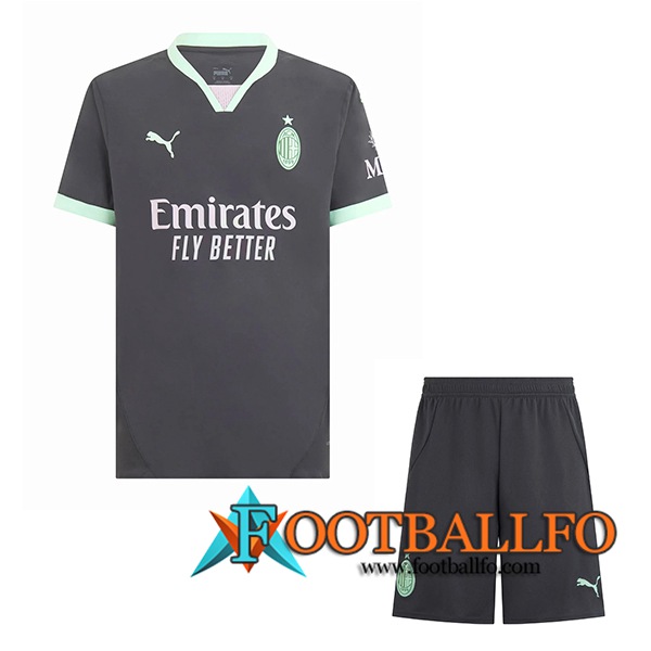 Camisetas Futbol AC Milan Tercera + Cortos 2024/2025