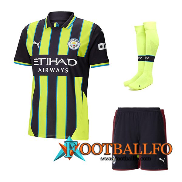 Camisetas Futbol Manchester City Segunda (Cortos + Calcetines) 2024/2025