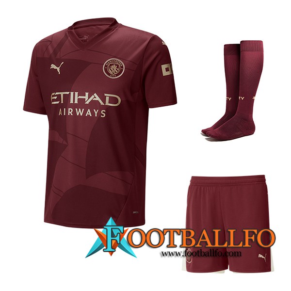 Camisetas Futbol Manchester City Tercera (Cortos + Calcetines) 2024/2025