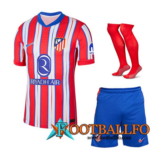 Camisetas Futbol Atletico Madrid Primera (Cortos + Calcetines) 2024/2025