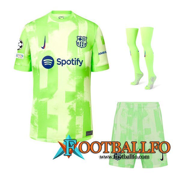 Camisetas Futbol FC Barcellona Tercera (Cortos + Calcetines) 2024/2025