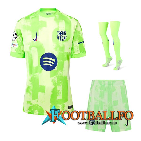 Camisetas Futbol FC Barcellona Tercera (Cortos + Calcetines) 2024/2025 -02