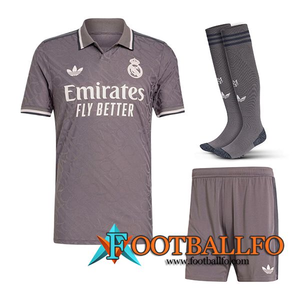 Camisetas Futbol Real Madrid Tercera (Cortos + Calcetines) 2024/2025