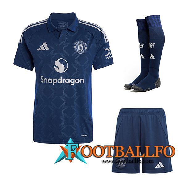 Camisetas Futbol Manchester United Segunda (Cortos + Calcetines) 2024/2025