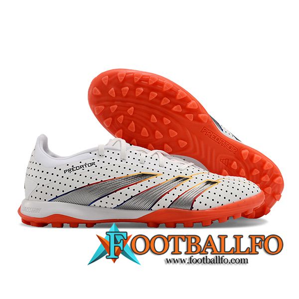 Adidas Botas De Fútbol PREDATOR 24 ELITE TF BOOTS Blanco/Gris/Naranja