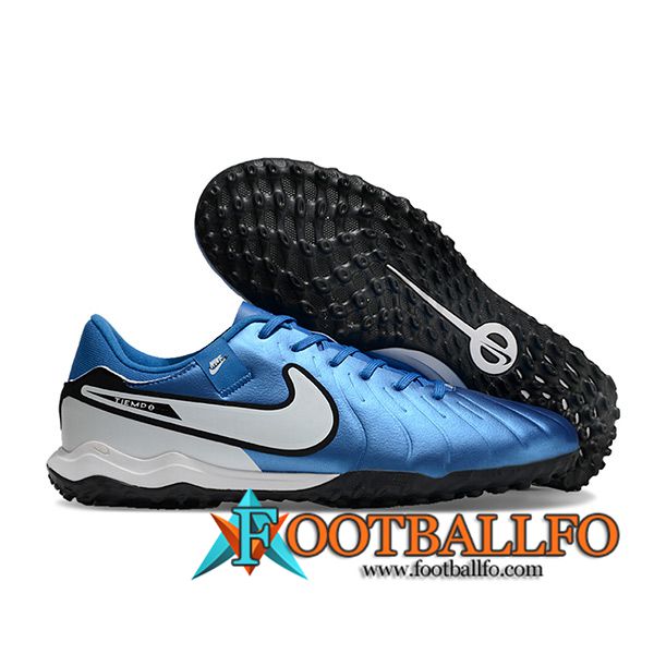 Nike Botas De Fútbol Tiempo Legend X Academy TF Blanco/Azul/Negro