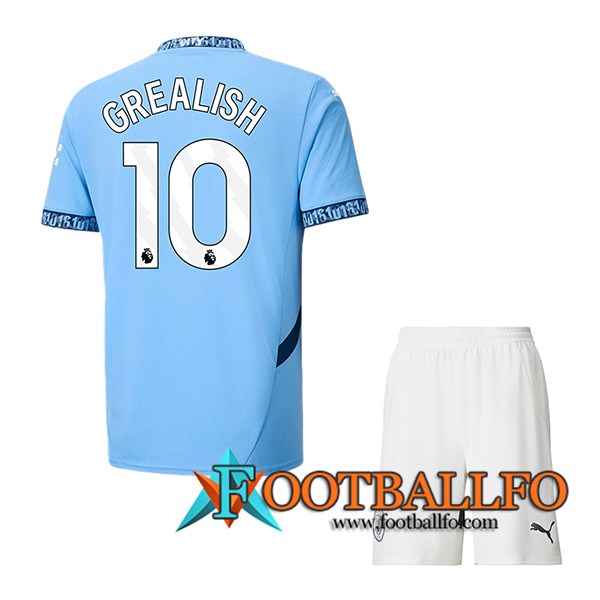 Camisetas De Futbol Manchester City (GREALISH #10) Ninos 2024/2025 Primera