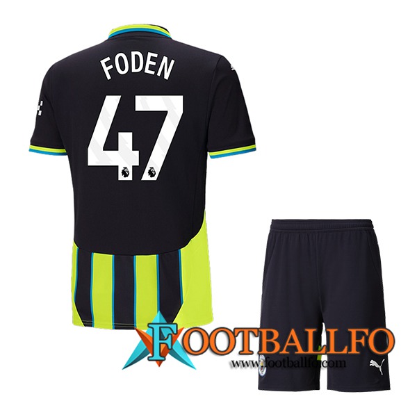 Camisetas De Futbol Manchester City (FODEN #47) Ninos 2024/2025 Segunda