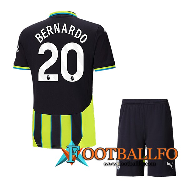 Camisetas De Futbol Manchester City (BERNARDO #20) Ninos 2024/2025 Segunda