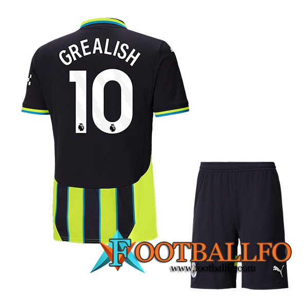 Camisetas De Futbol Manchester City (GREALISH #10) Ninos 2024/2025 Segunda