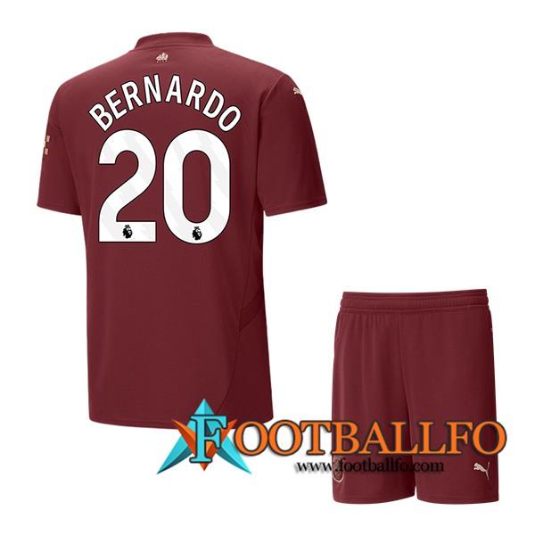 Camisetas De Futbol Manchester City (BERNARDO #20) Ninos 2024/2025 Tercera