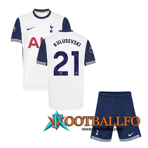 Camisetas De Futbol Tottenham Hotspur (KULUSEVSKI #21) Ninos 2024/2025 Primera