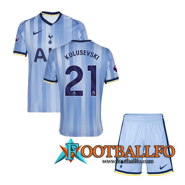 Camisetas De Futbol Tottenham Hotspur (KULUSEVSKI #21) Ninos 2024/2025 Segunda