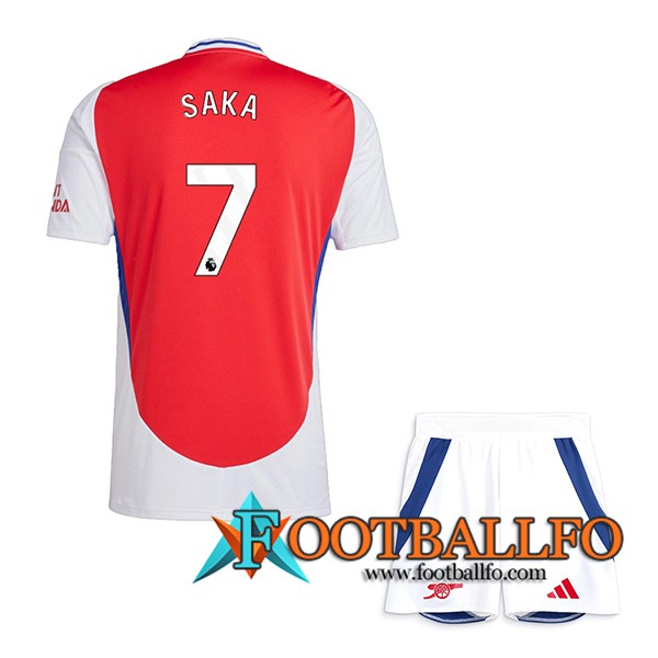 Camisetas De Futbol Arsenal (SAKA #7) Ninos 2024/2025 Primera