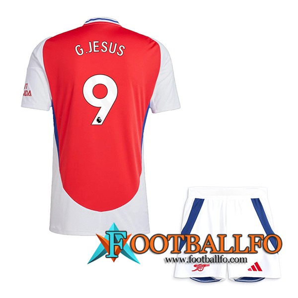 Camisetas De Futbol Arsenal (G.JESUS #9) Ninos 2024/2025 Primera