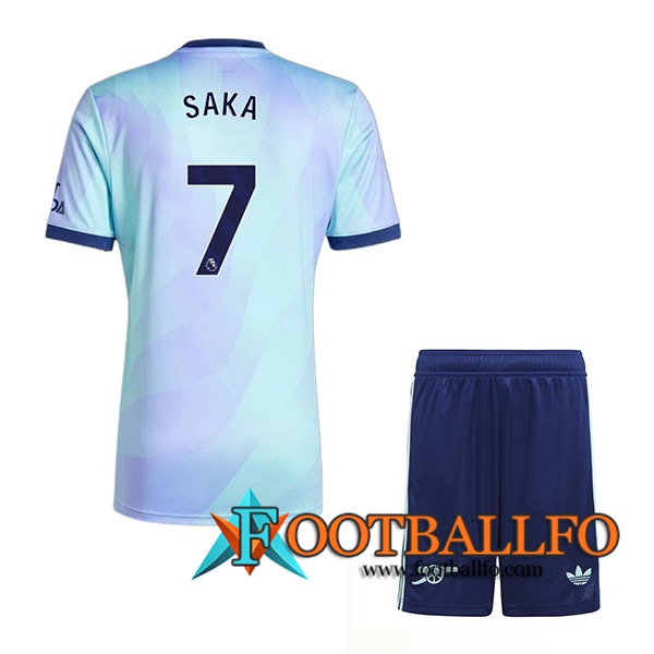 Camisetas De Futbol Arsenal (SAKA #7) Ninos 2024/2025 Tercera