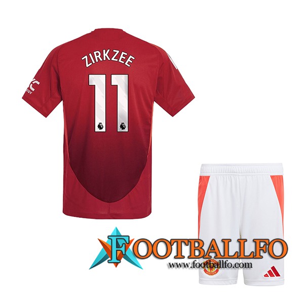 Camisetas De Futbol Manchester United (ZIRKZEE #11) Ninos 2024/2025 Primera