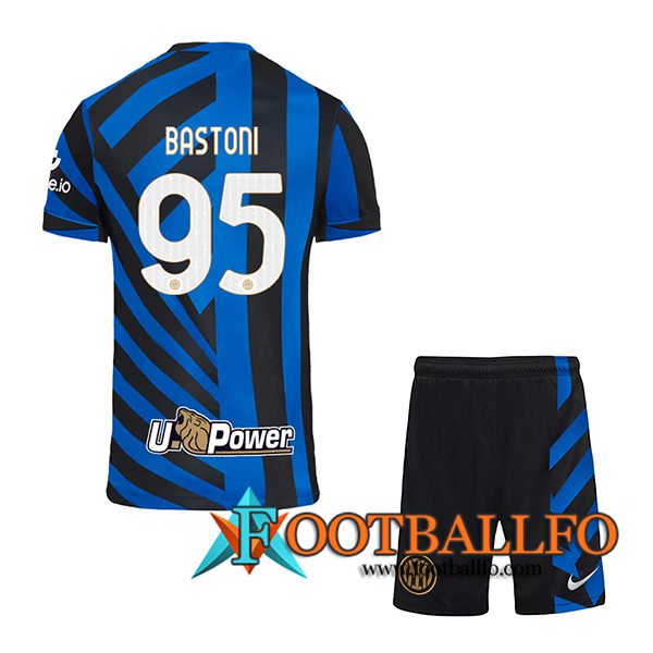 Camisetas De Futbol Inter Milan (BASTONI #95) Ninos 2024/2025 Primera