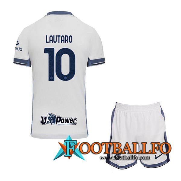 Camisetas De Futbol Inter Milan (LAUTARO #10) Ninos 2024/2025 Segunda