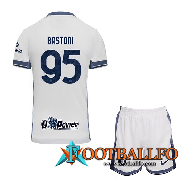 Camisetas De Futbol Inter Milan (BASTONI #95) Ninos 2024/2025 Segunda