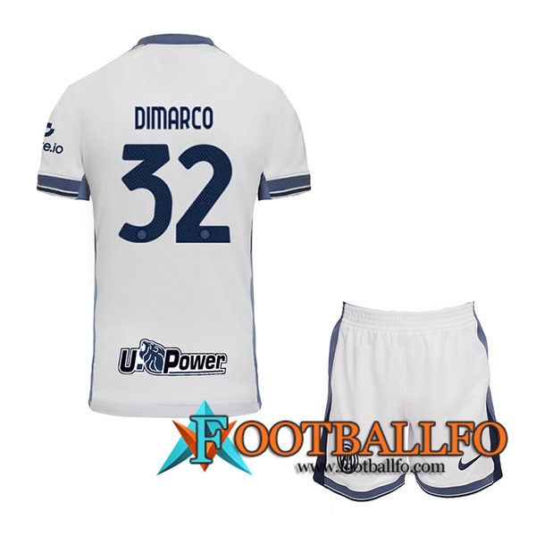 Camisetas De Futbol Inter Milan (DIMARCO #32) Ninos 2024/2025 Segunda