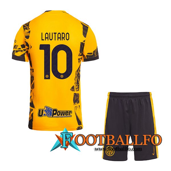 Camisetas De Futbol Inter Milan (LAUTARO #10) Ninos 2024/2025 Tercera