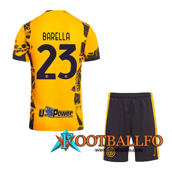 Camisetas De Futbol Inter Milan (BARELLA #23) Ninos 2024/2025 Tercera