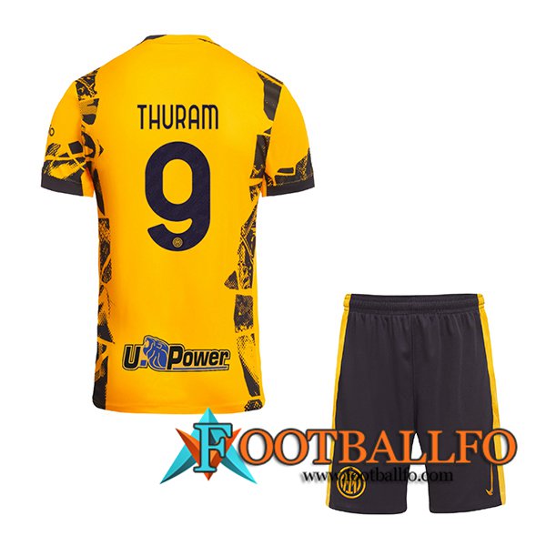 Camisetas De Futbol Inter Milan (THURAM #9) Ninos 2024/2025 Tercera