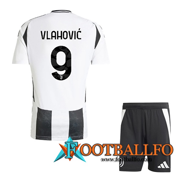 Camisetas De Futbol Juventus (VLAHOVIC #9) Ninos 2024/2025 Primera