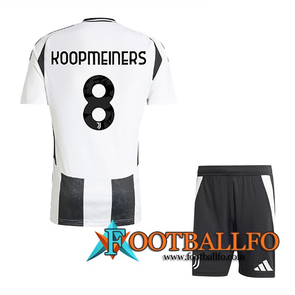 Camisetas De Futbol Juventus (KOOPMEINERS #8) Ninos 2024/2025 Primera