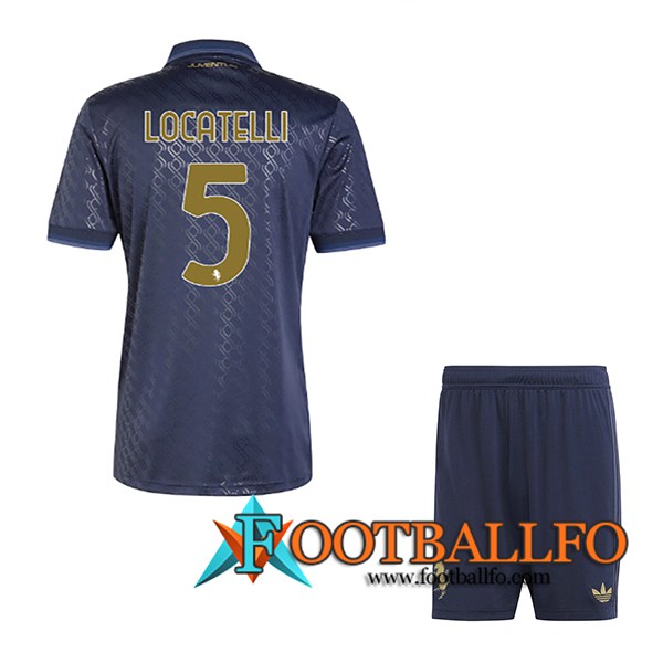 Camisetas De Futbol Juventus (LOCATELLI #5) Ninos 2024/2025 Tercera