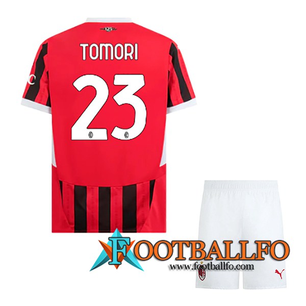 Camisetas De Futbol AC Milan (TOMORI #23) Ninos 2024/2025 Primera