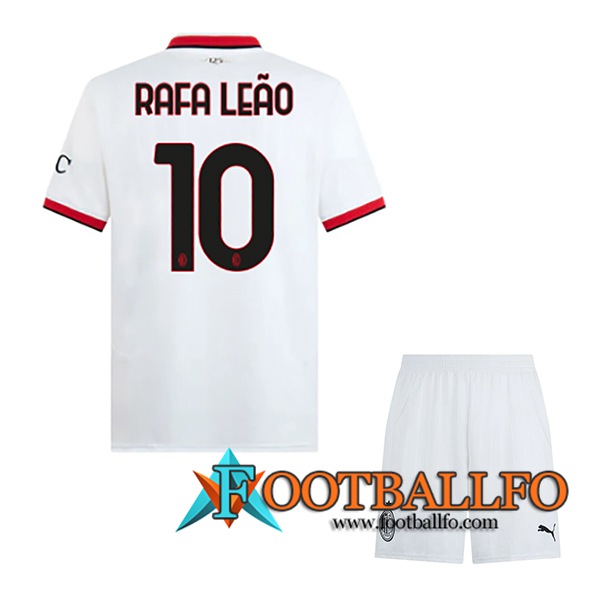 Camisetas De Futbol AC Milan (RAFAEL LEÃO #10) Ninos 2024/2025 Segunda