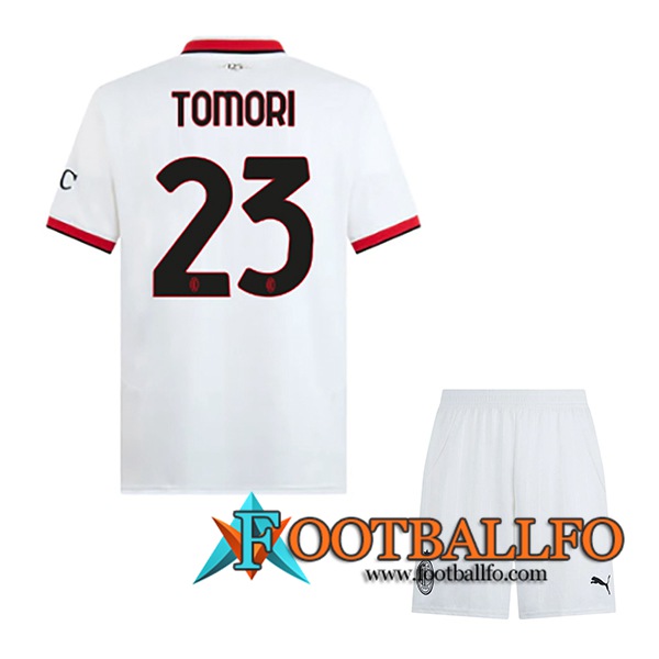 Camisetas De Futbol AC Milan (TOMORI #23) Ninos 2024/2025 Segunda