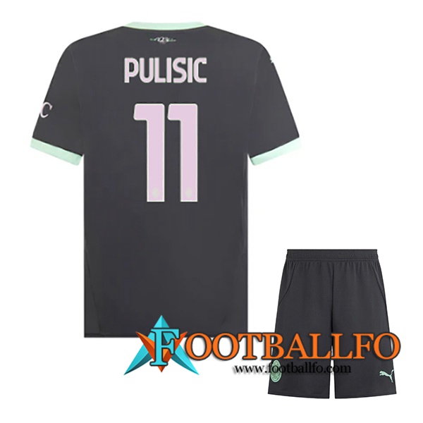 Camisetas De Futbol AC Milan (PULISIC #11) Ninos 2024/2025 Tercera