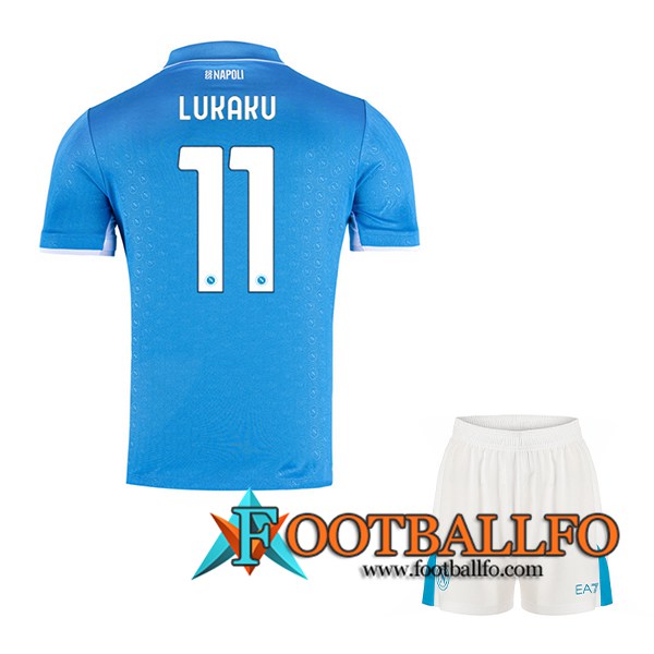 Camisetas De Futbol SSC Napoli (LUKAKU #11) Ninos 2024/2025 Primera