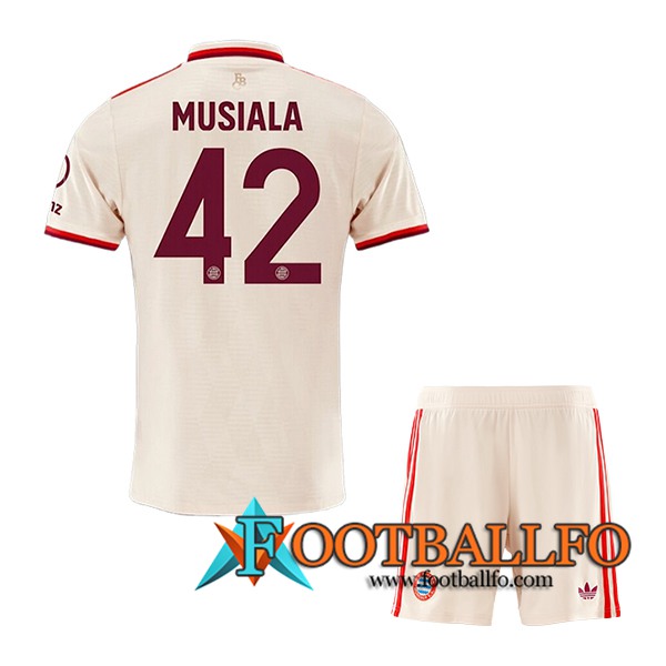 Camisetas De Futbol Bayern Munich (MUSIALA #42) Ninos 2024/2025 Champions League