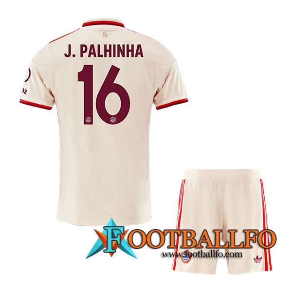 Camisetas De Futbol Bayern Munich (J.PALHINHA #16) Ninos 2024/2025 Champions League