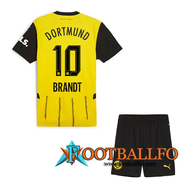 Camisetas De Futbol Dortmund BVB (BRANDT #10) Ninos 2024/2025 Primera