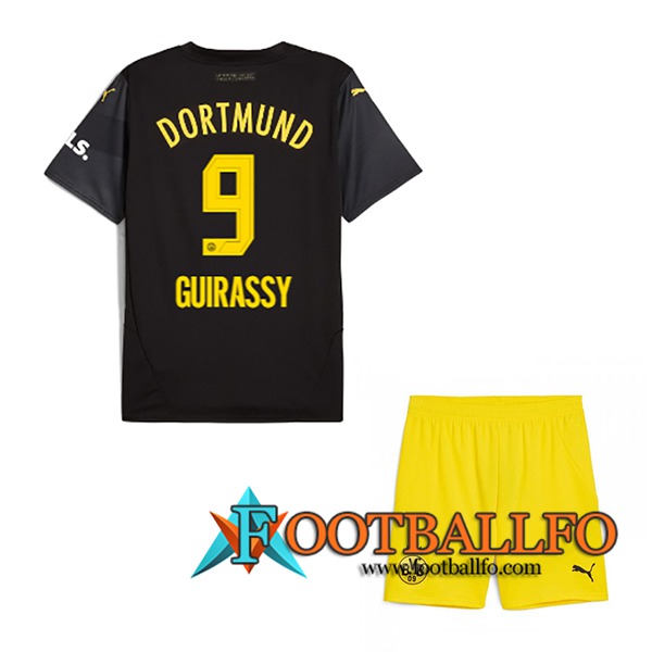 Camisetas De Futbol Dortmund BVB (GUIRASSY #9) Ninos 2024/2025 Segunda