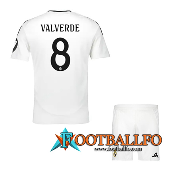 Camisetas De Futbol Real Madrid (VALVERDE #8) Ninos 2024/2025 Primera