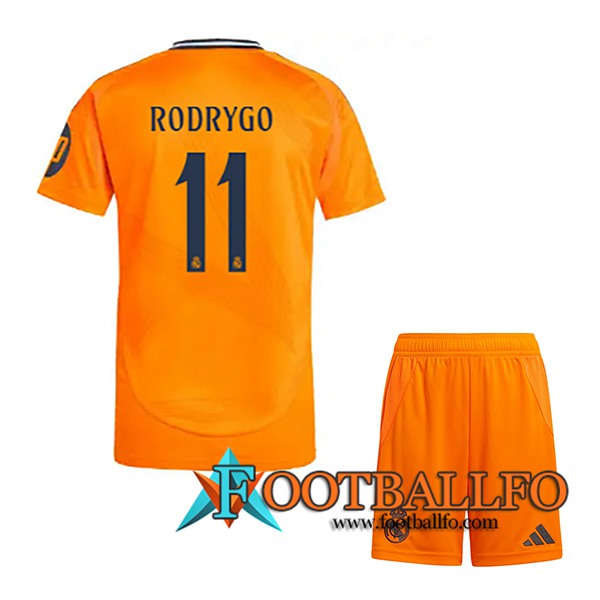 Camisetas De Futbol Real Madrid (RODRYGO #11) Ninos 2024/2025 Segunda