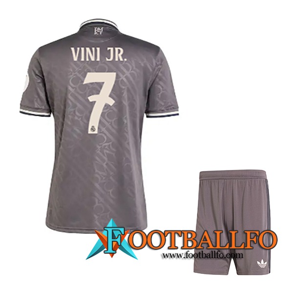 Camisetas De Futbol Real Madrid (VINI JR. #7) Ninos 2024/2025 Tercera